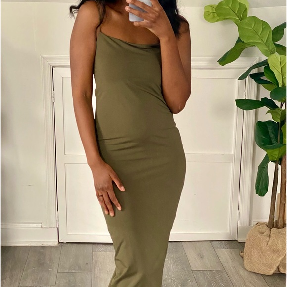 NEW ZARA LONG STRETCHY FITTED DRESS - Picture 6 of 8